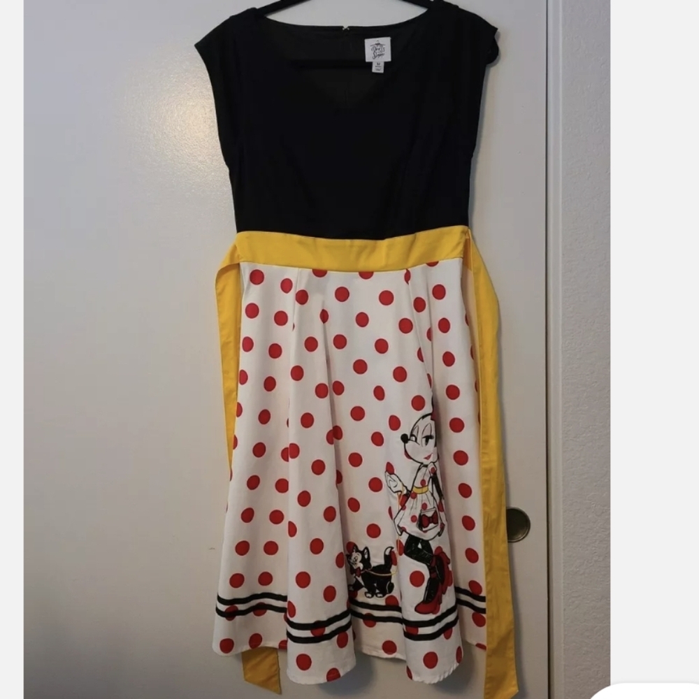 Disney Black and Yellow Polka Dot Dress